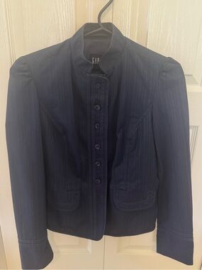 Vintage GAP Navy Button-Up High Collar Blazer